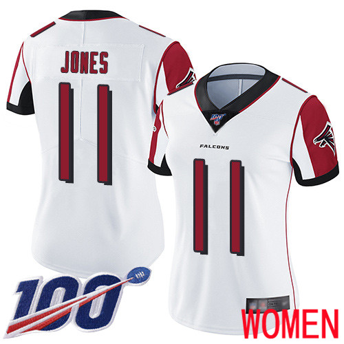 Atlanta Falcons Limited White Women Julio Jones Road Jersey NFL Football #11 100th Season Vapor Untouchable->youth nfl jersey->Youth Jersey